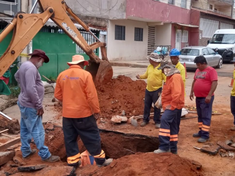 Via na QN 1 do Riacho Fundo passa por intervenção emergencial